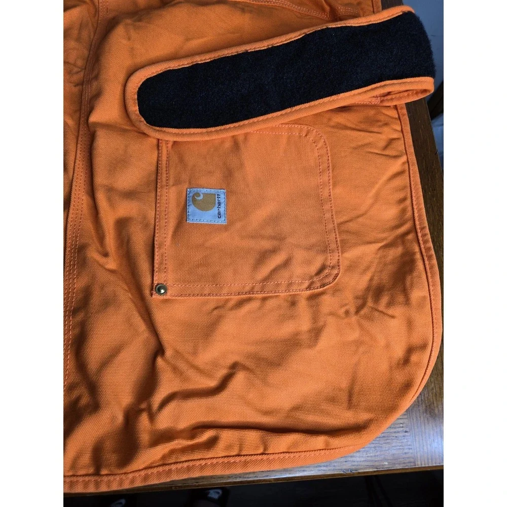 CARHARTT Hunter Orange Waterproof Hunting Insulated Duck Cloth Dog Chore Coat XL